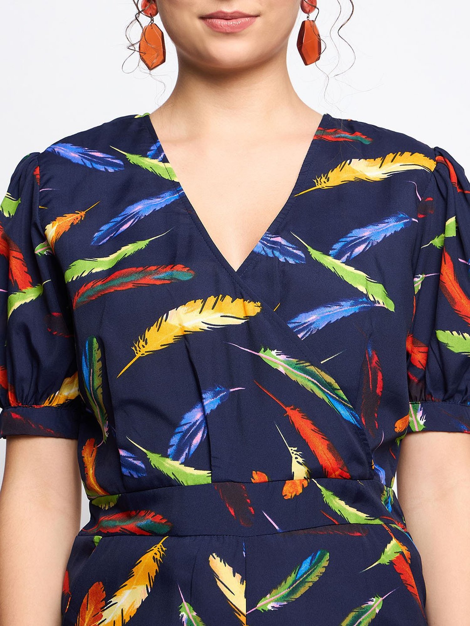 BRINNS Dark Navy Printed Playsuit