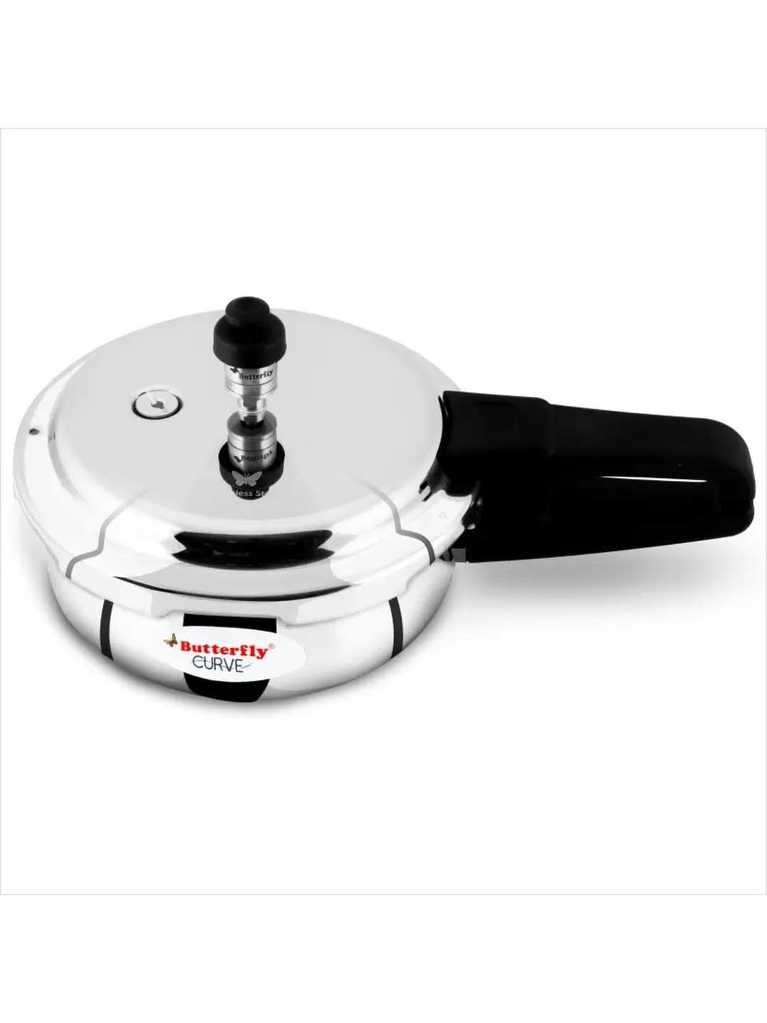 Butterfly Silver Stainless Steel Induction Curve Pressure Cooker (2 L)