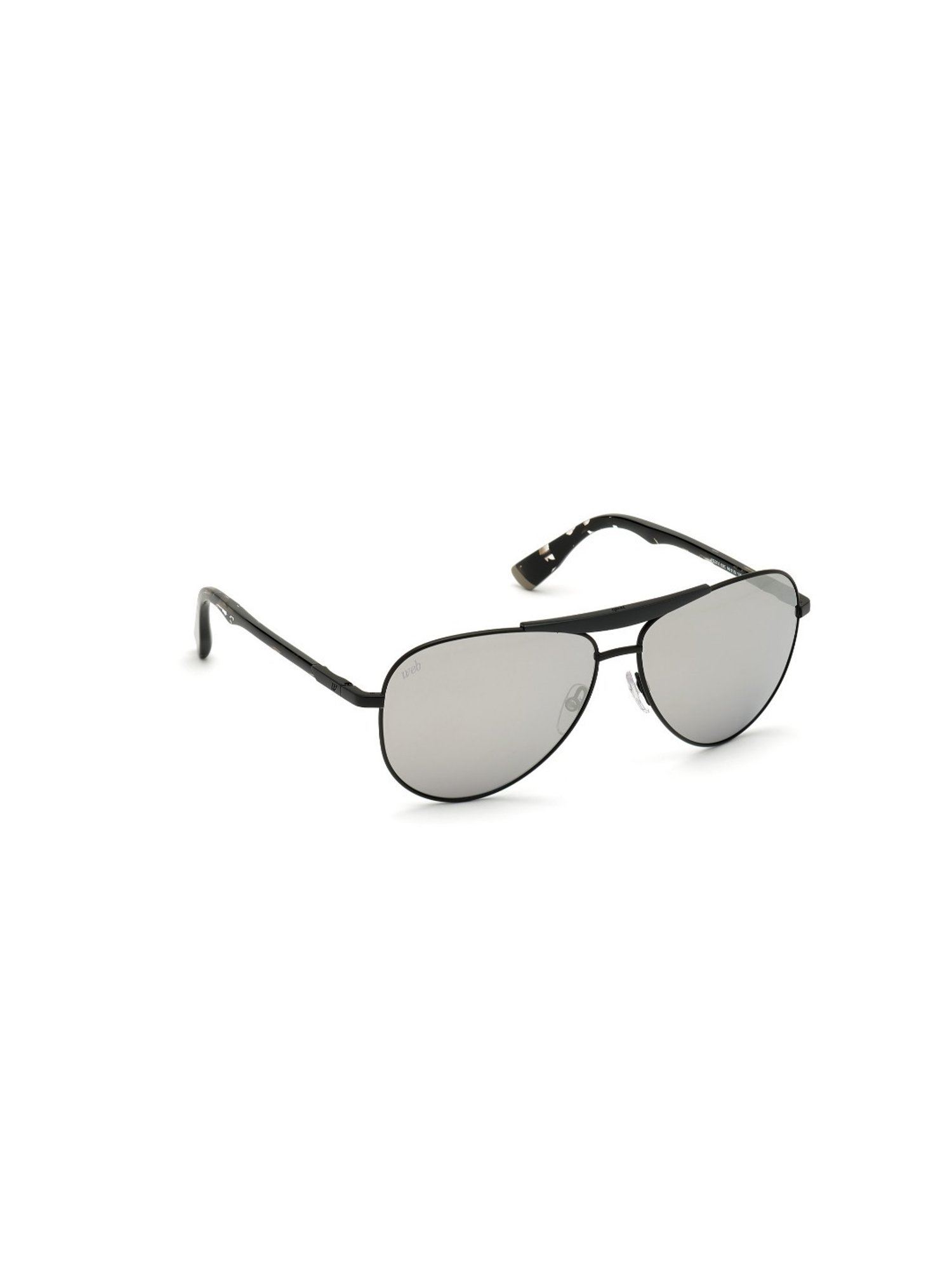 Web Eyewear Grey Oval Sunglasses for Men Designed in Italy