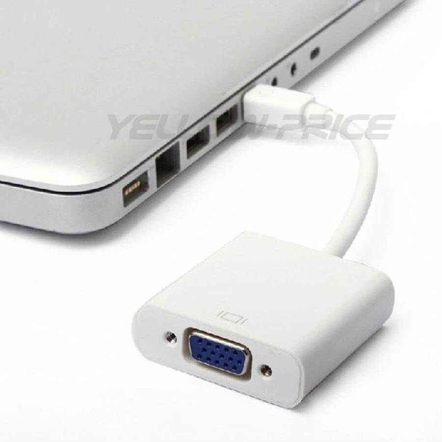 Mini DisplayPort to VGA Female Adaptor for Mac+6FT SVGA VGA Monitor Male Cable