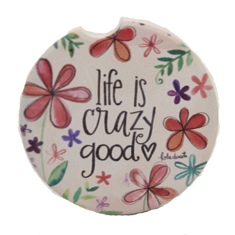 Car Coaster 2.5" Grandkids Car Coaster Absorbent Flowers  -  Coasters