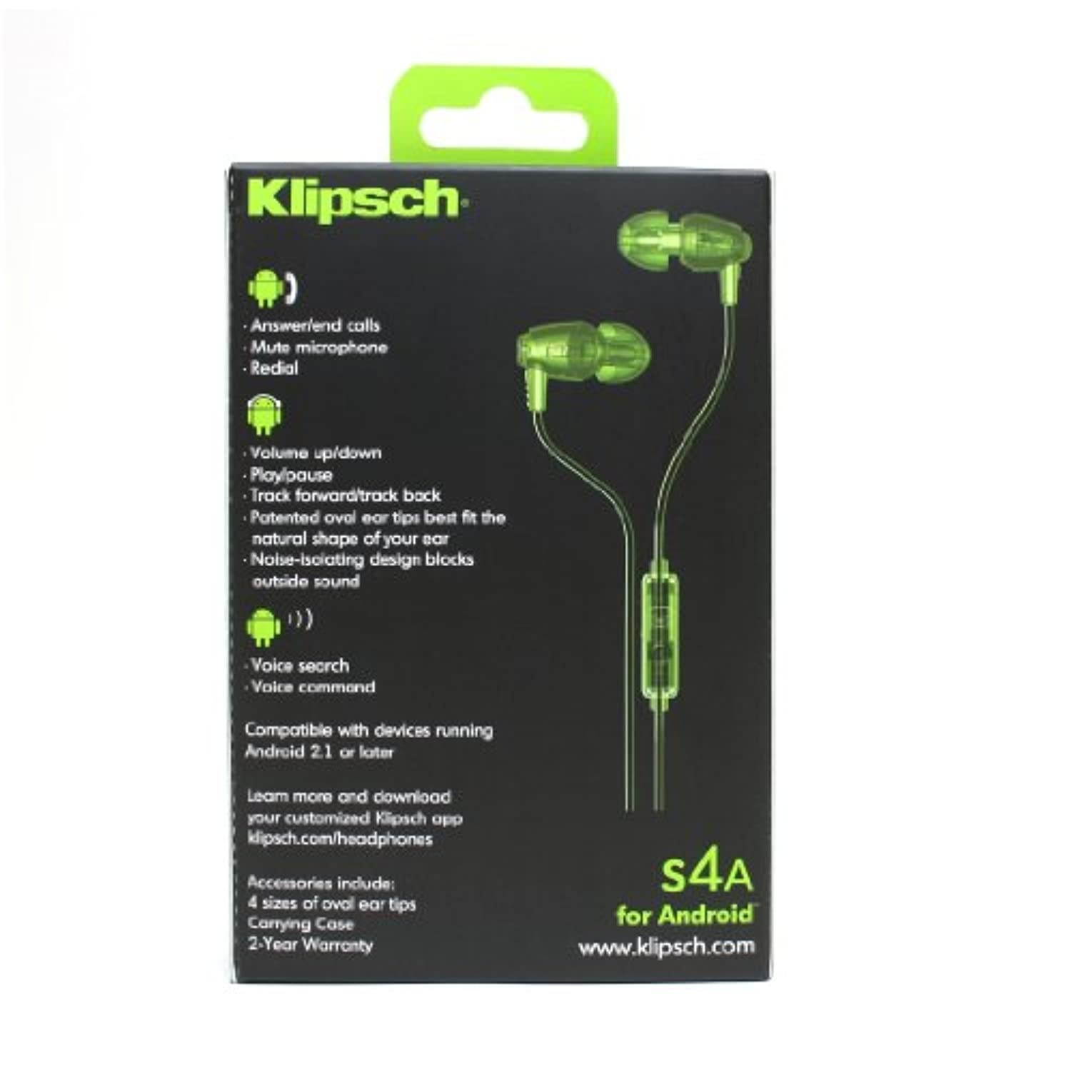 Klipsch Image S4A In-ear Headphones Black for Android (Discontinued by Manufacturer) (ImageS4ablack)