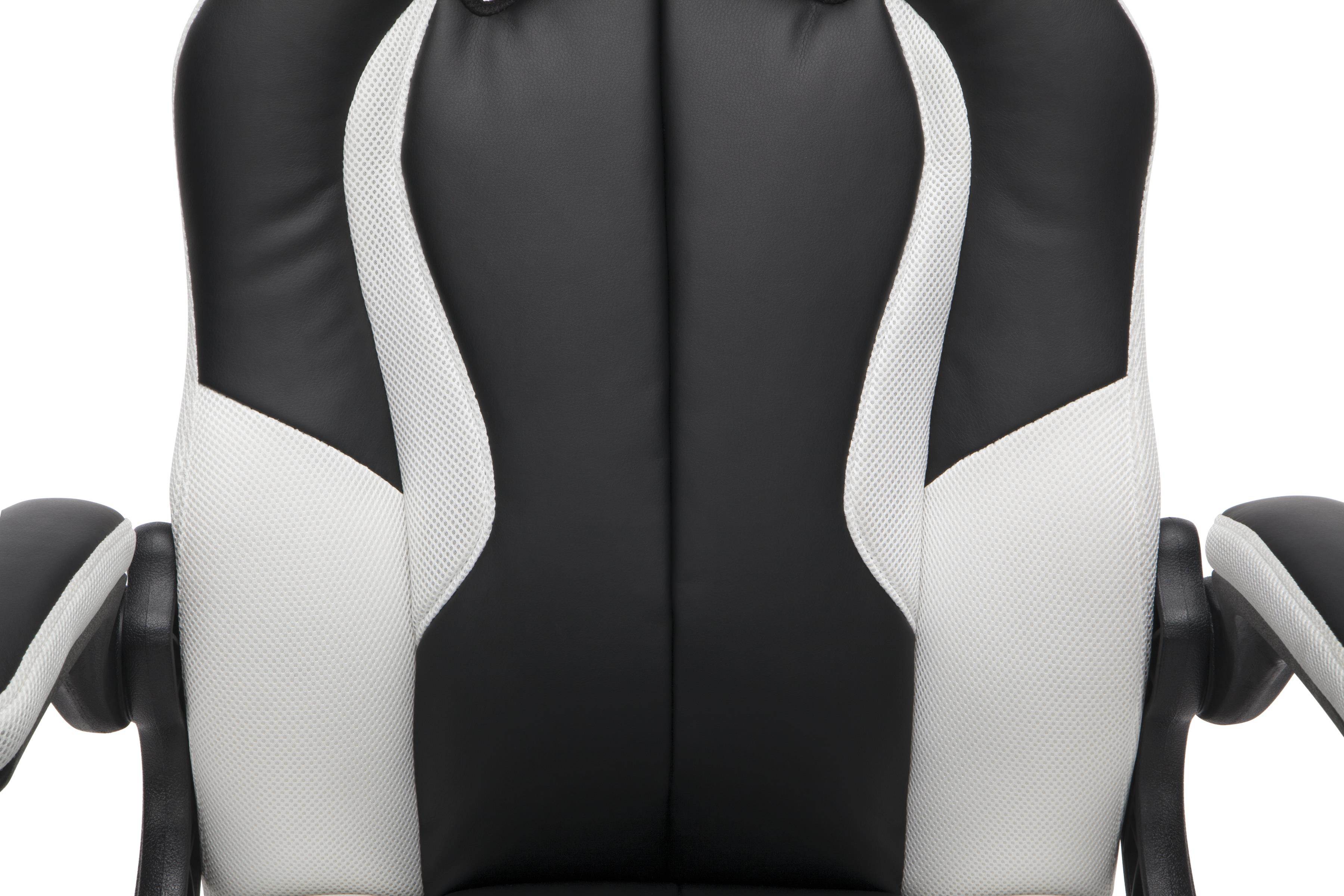 OFM Essentials Collection High-Back Racing Style Bonded Leather Gaming Chair, in White (ESS-3086-WHT)