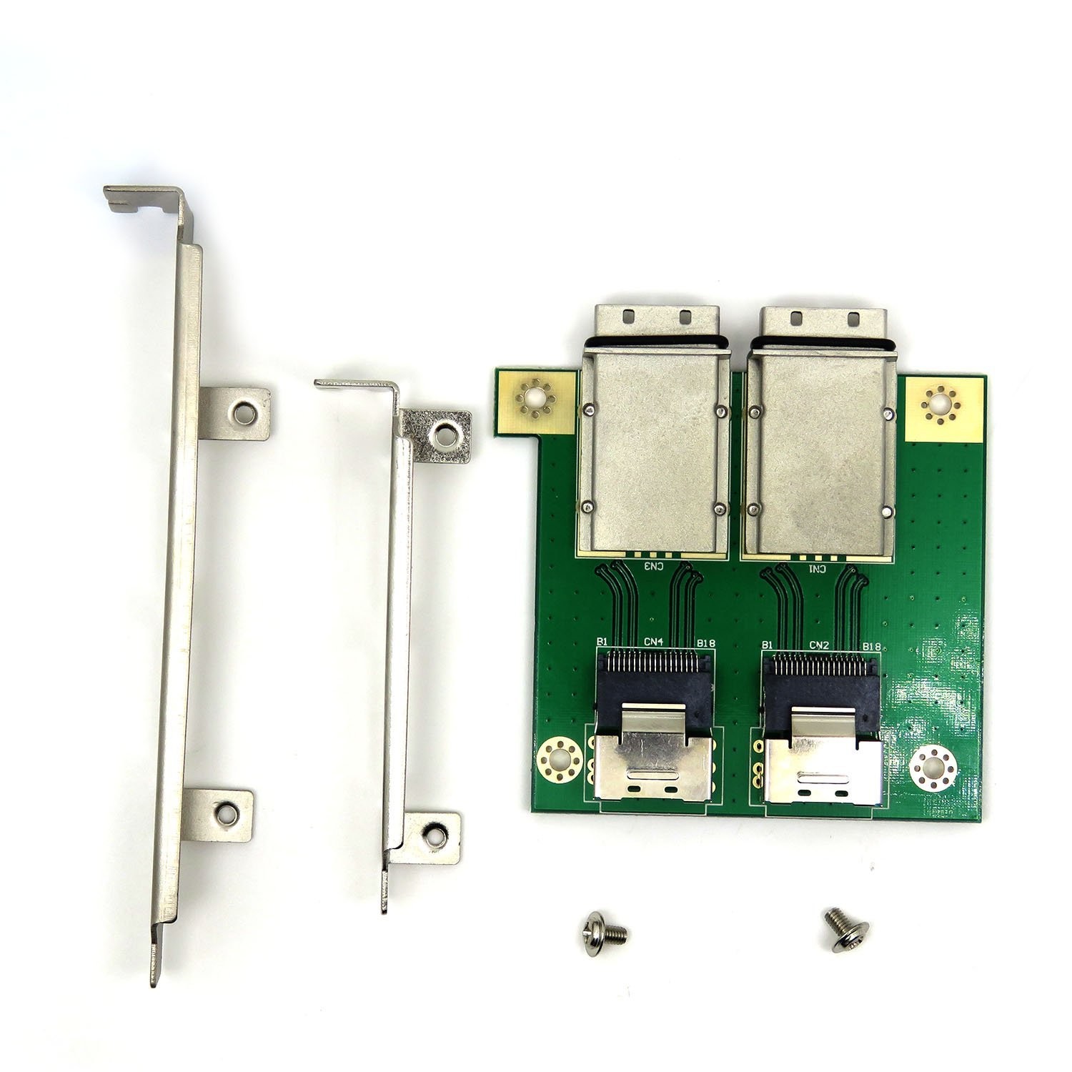 CableDeconn Dual Mini SAS SFF-8088 to SAS36P SFF-8087 Adapter in PCI Bracket