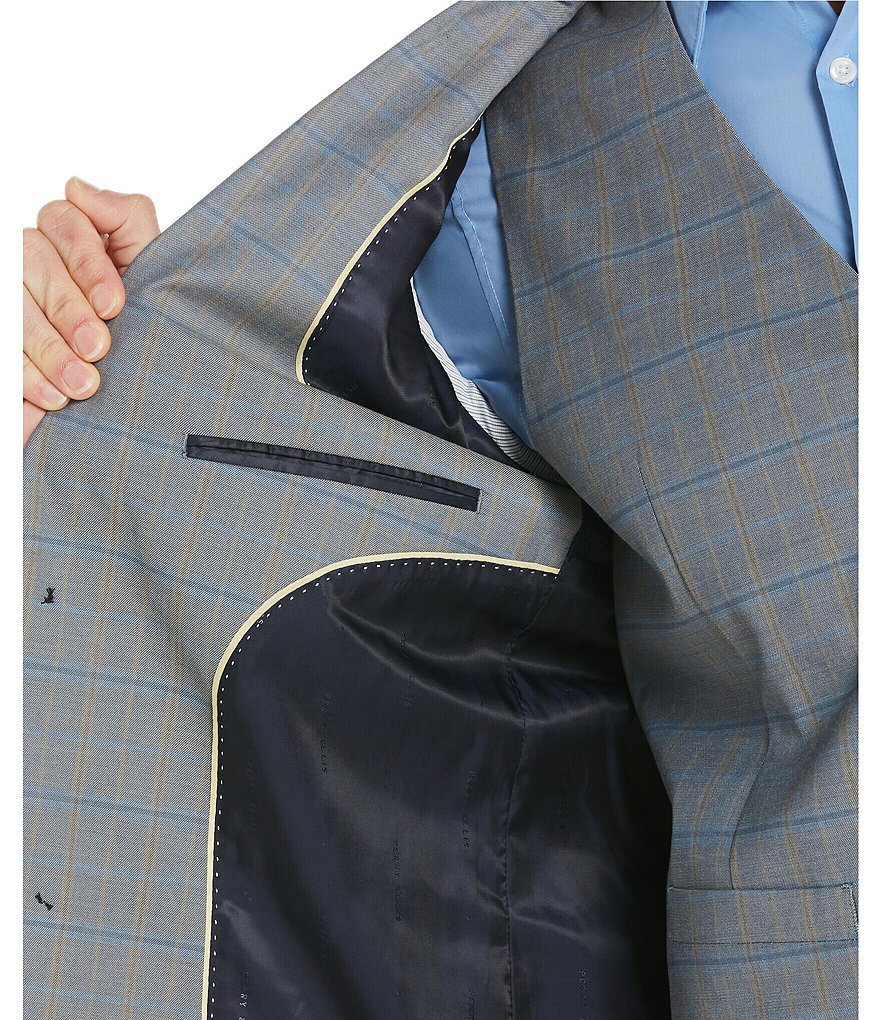Perry Ellis Slim-Fit Tonal Plaid Suit Separates Jacket