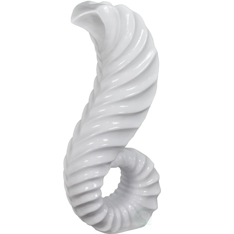 Uniquewise Large White Horn Floor Vase 32 High