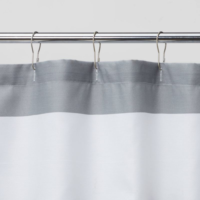Striped Shower Curtain Gray Mist - Room Essentials™