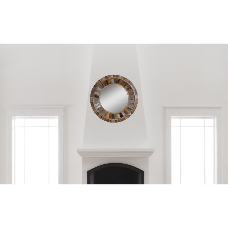Round Decorative Wall Mirror Wood Finish - Uttermost
