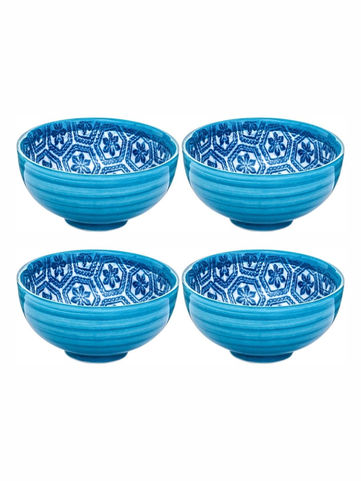 ROXX Blue Porcelain Alora Bowl - Set of 4