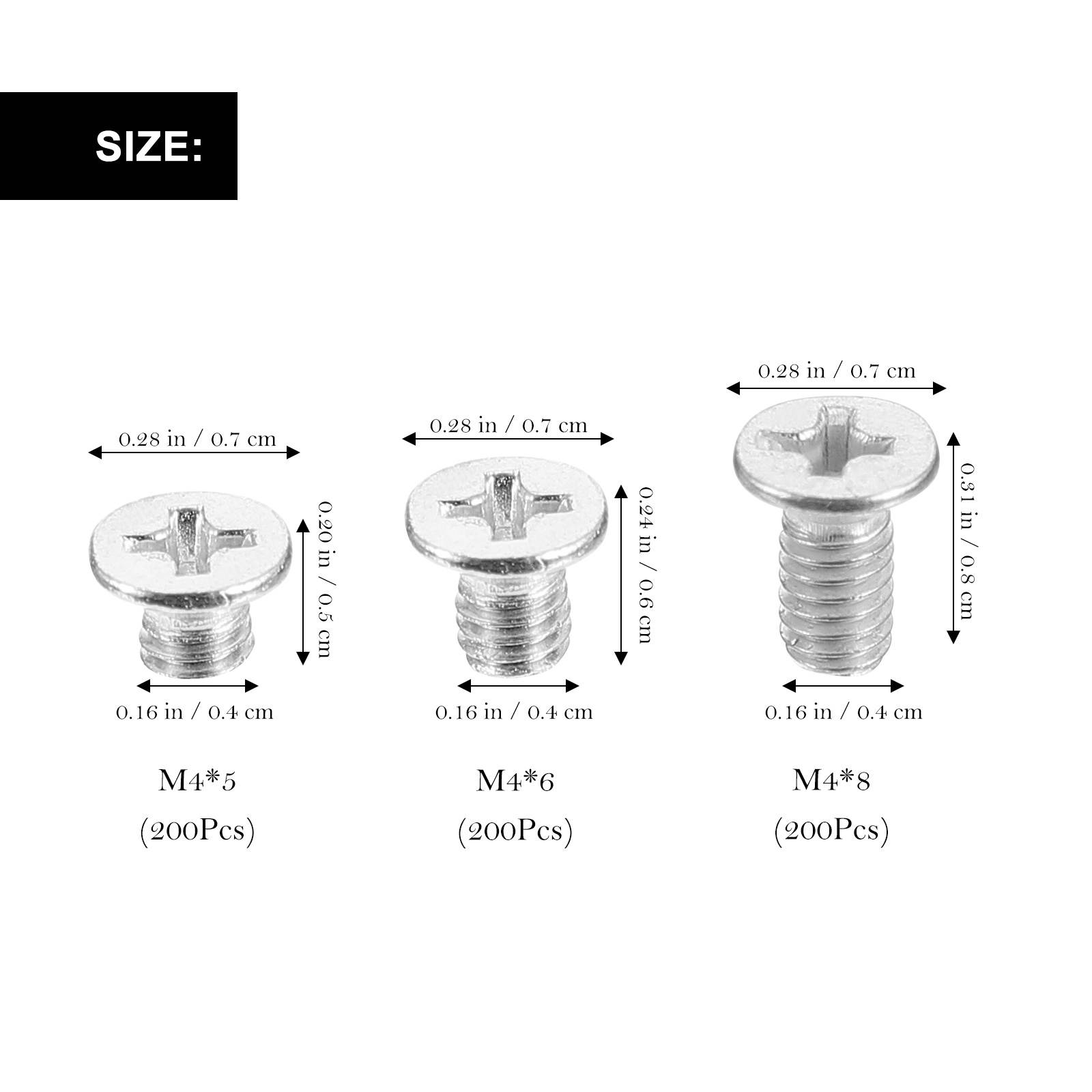 600 Pcs Screw Premium Durable Professional Prime Thread Cross for Home Wall Plate