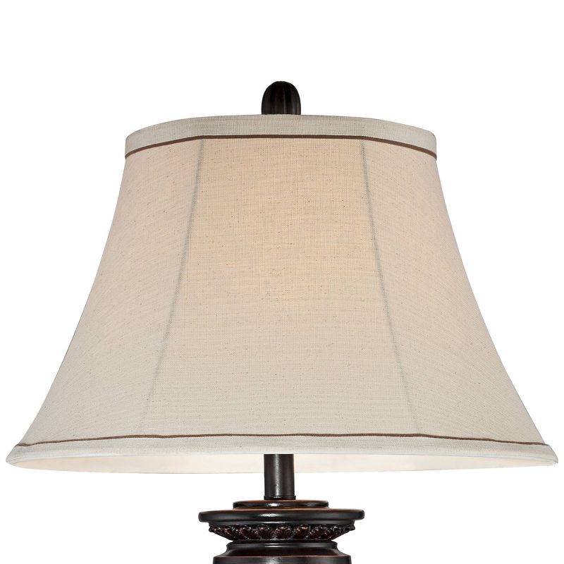 Kathy Ireland Sonnett Bronze Font Table Lamp