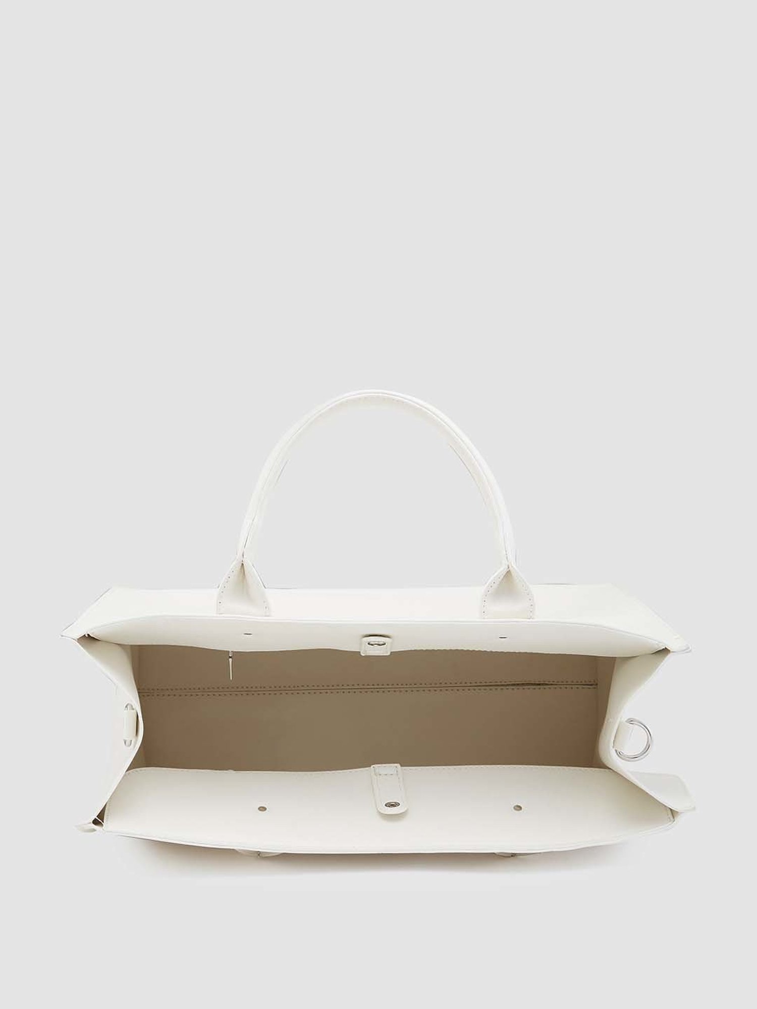 Caprese Pink Cloud Tote Large White Women Handbag | Office Handbag | The Kiara Collection