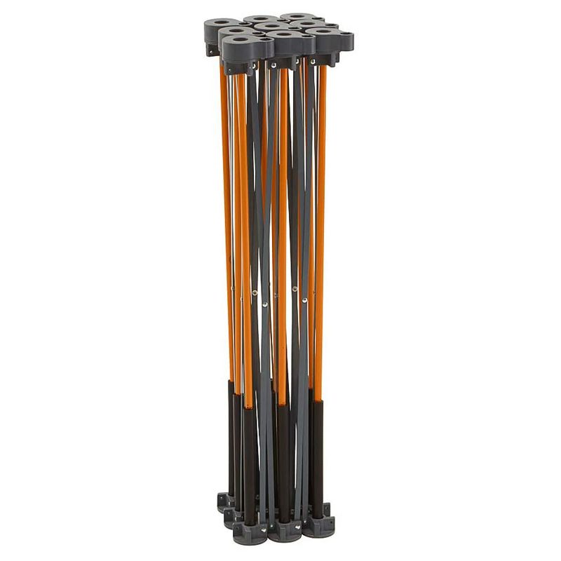 Bora Centipede CK9S Portable Folding 4 by 4 Foot 9-Strut Garage Workstand Table for Woodworking with 4 Quick Clamps and Carry Bag, Black and Orange