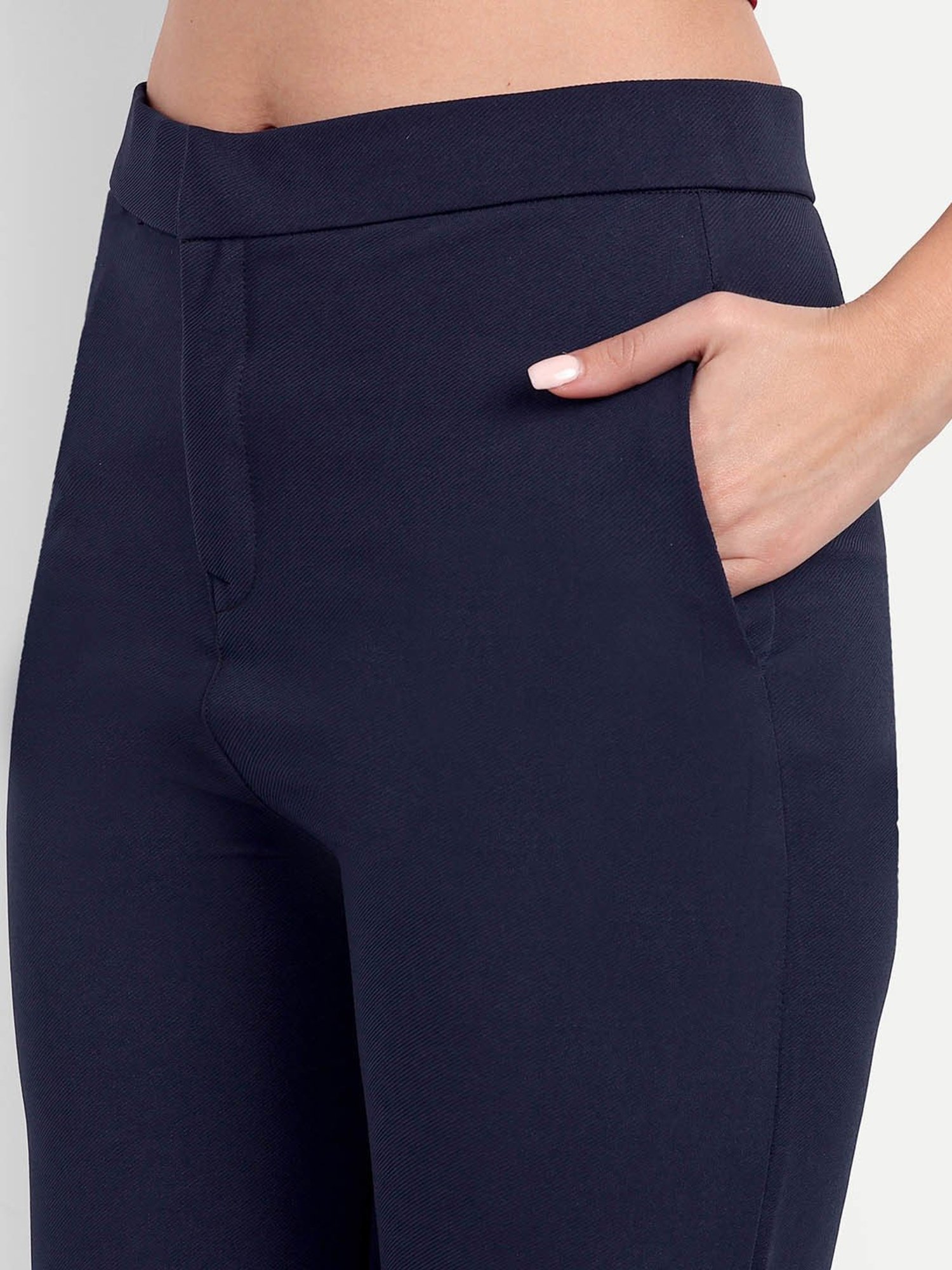 Broadstar Navy High Rise Trousers