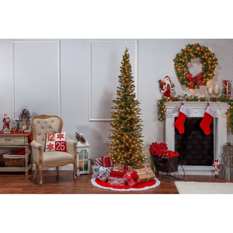 7.5ft Sterling Tree Company Natural Cut Slim Lincoln Pine Artificial Christmas Tree
