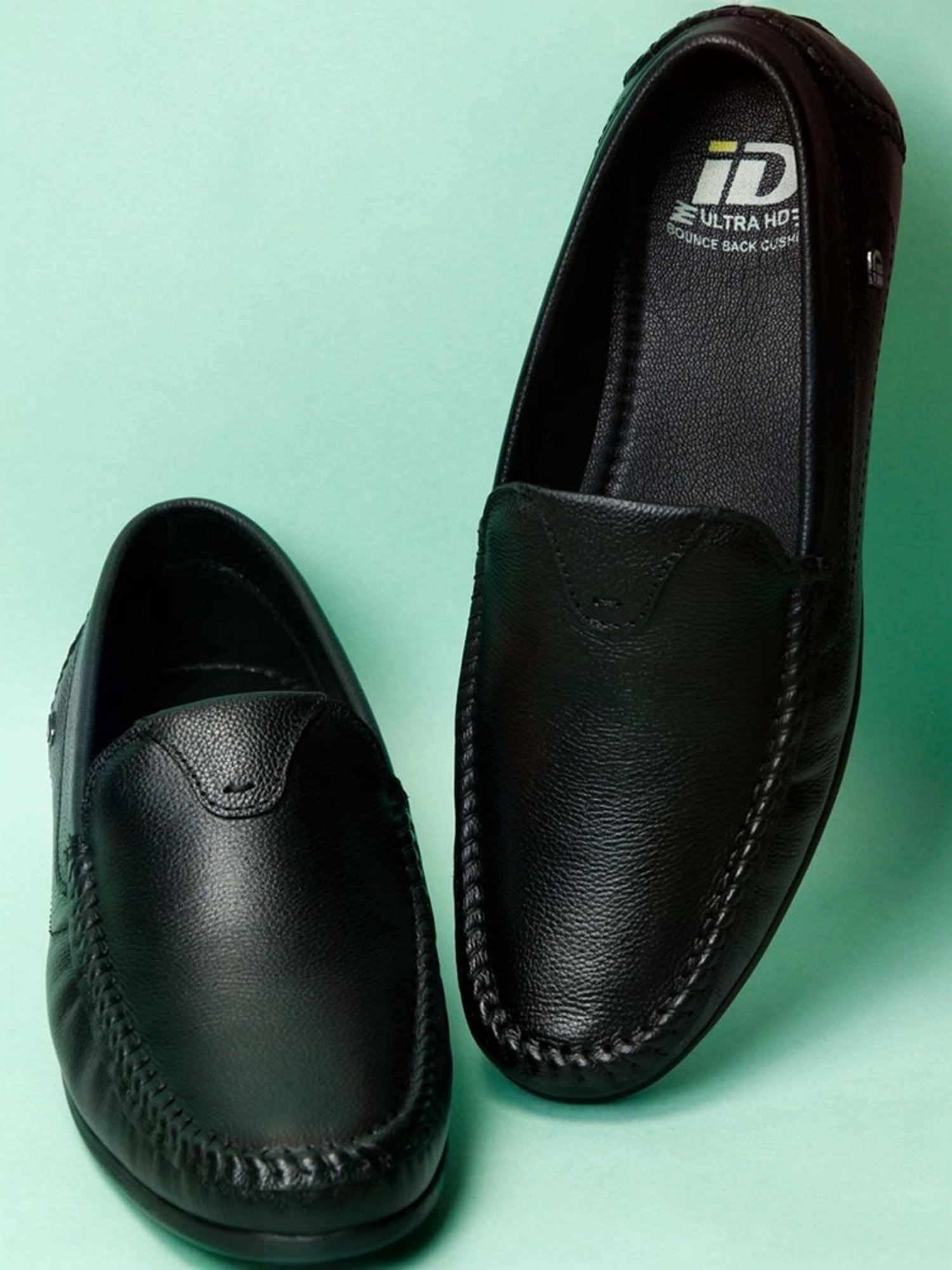 ID Men's Black Casual Loafers