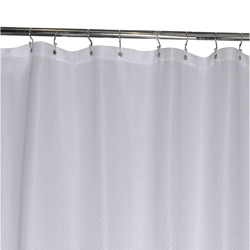 Basketweave Shower Curtain White - Moda at Home