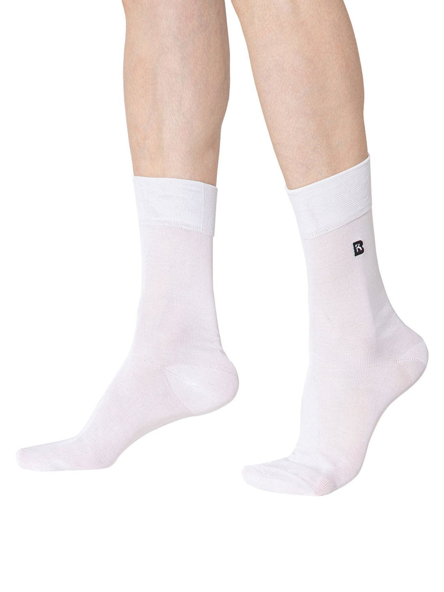 Bodycare Navy & White Regular Fit Socks - Pack of 2
