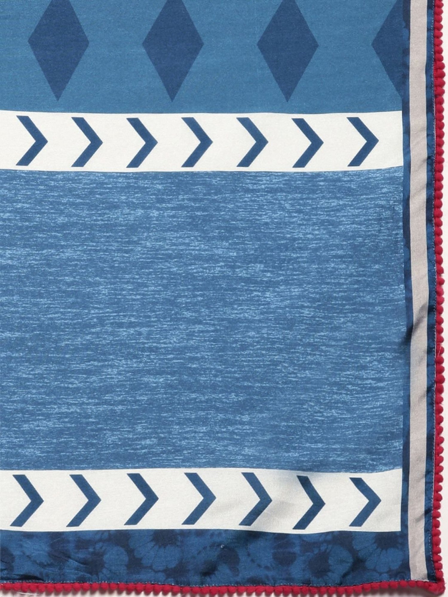 Unnati Silks Red Silk Printed Saree With Unstitched Blouse