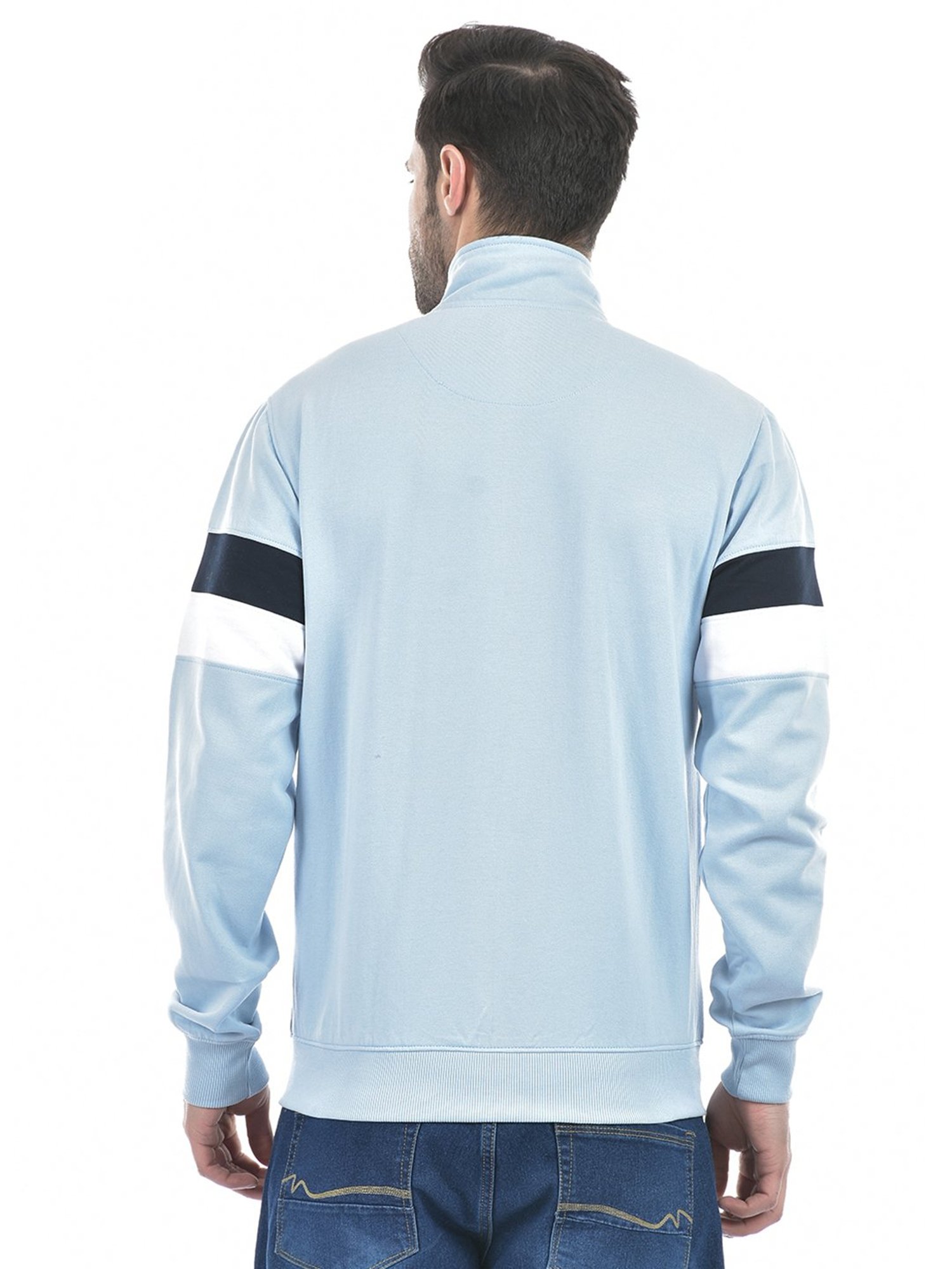 Lawman Pg3 Light Blue Regular Fit Printed Sweatshirt