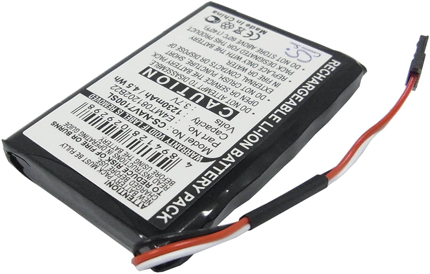 Replacement GPS Navigation Battery Part No.541380530002 for Navigon Triansonic PNA 7000,Triansonic PNA 7000T,Triansonic PNA 7100,1230mAh lipo