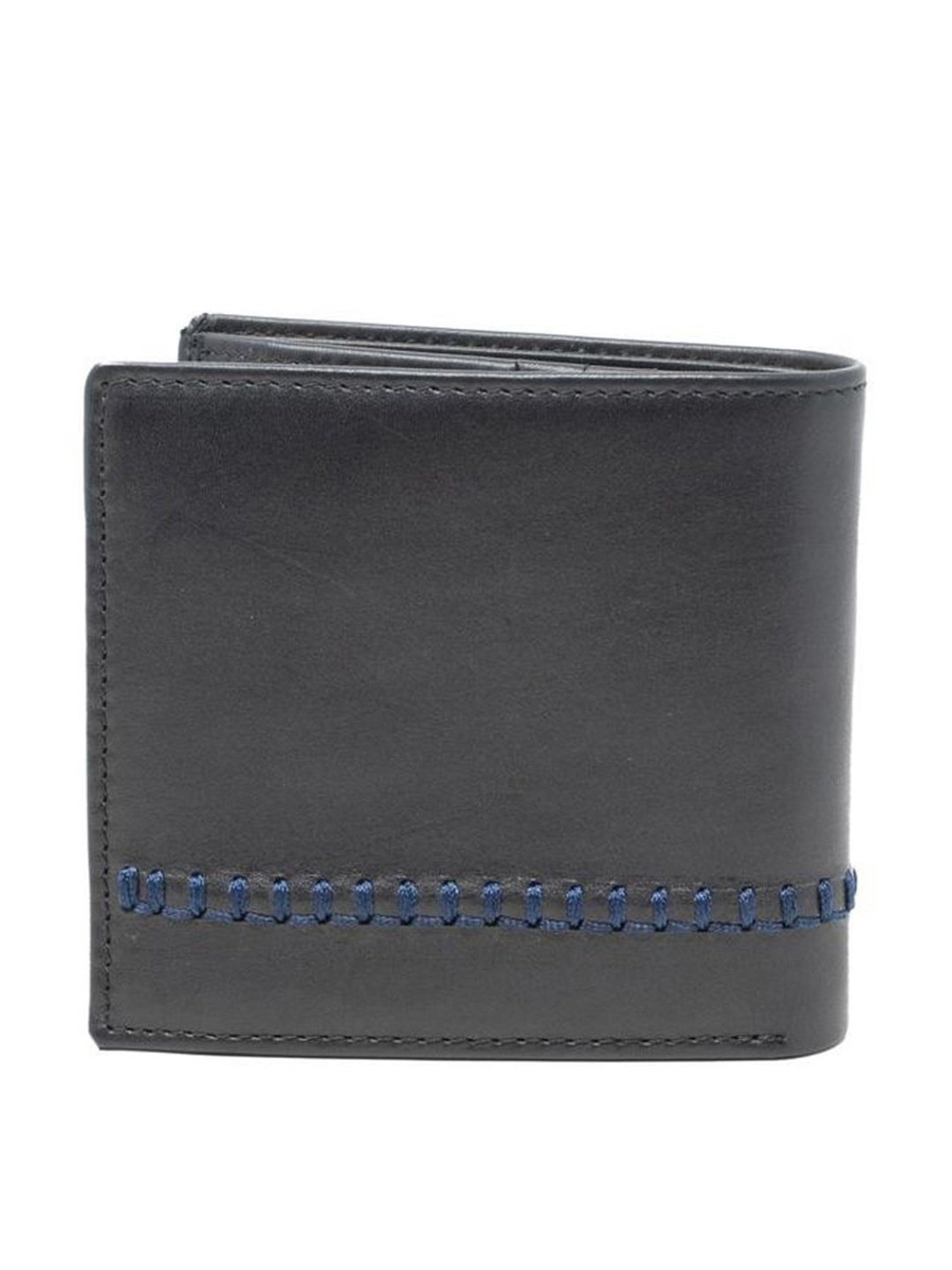 Tohl Black Casual Leather Bi-Fold Wallet for Men