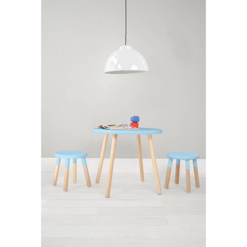 30" Peewee Round Kids' Table Maple/Sky Blue - Nico & Yeye