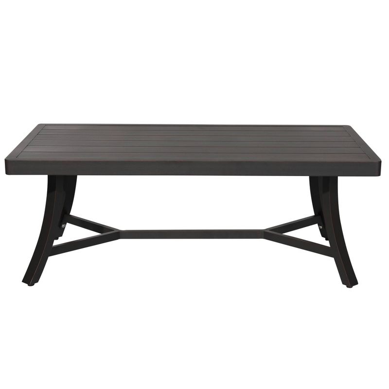 4pc Outdoor Aluminum Sofa Set Dark Gray - Nuu Garden