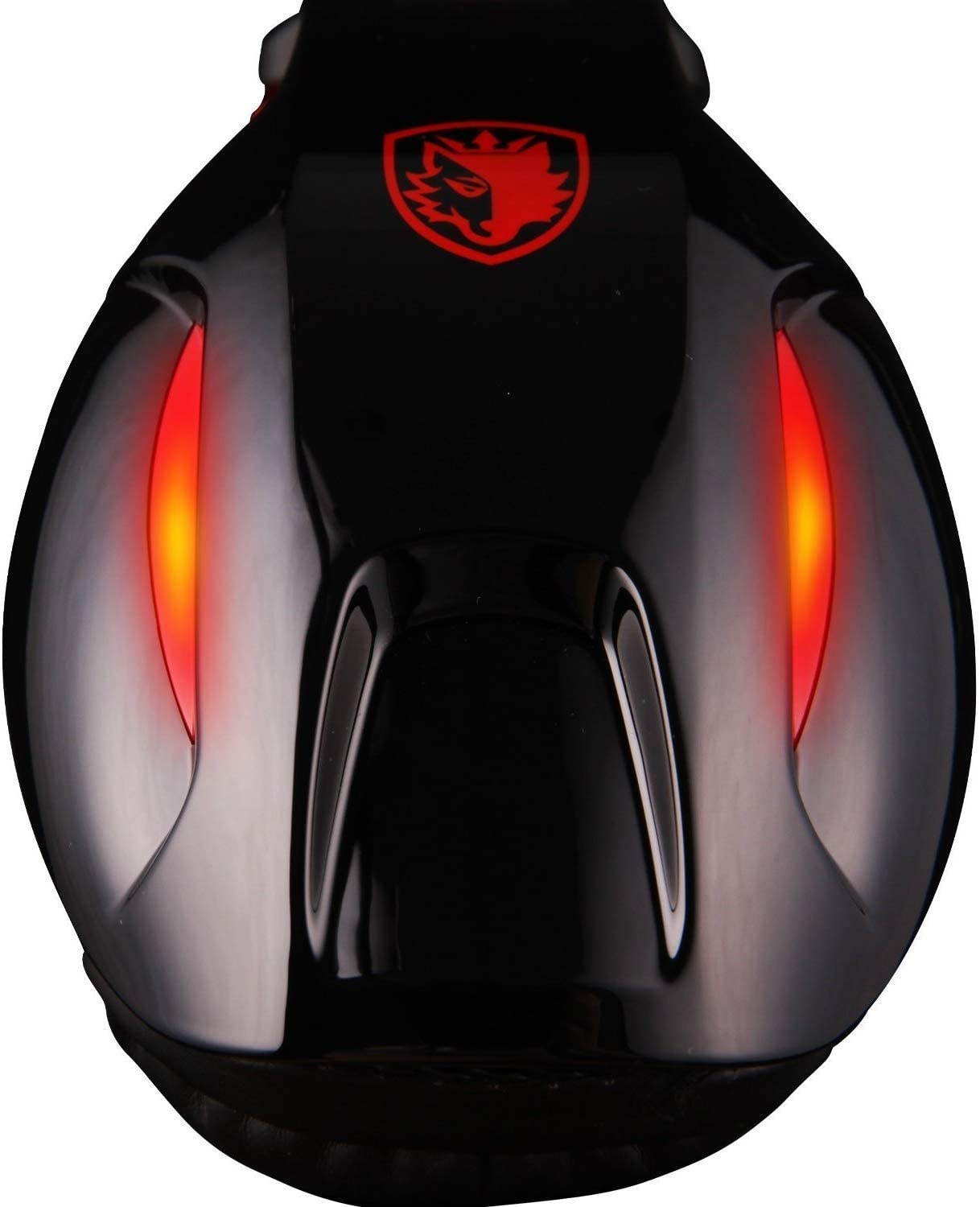 Sades SA902 7.1 Channel Virtual USB Surround Stereo Wired PC Gaming Headset Over Ear Headphones with Mic Revolution Volume Control Noise Canceling LED Light (Black/Red)