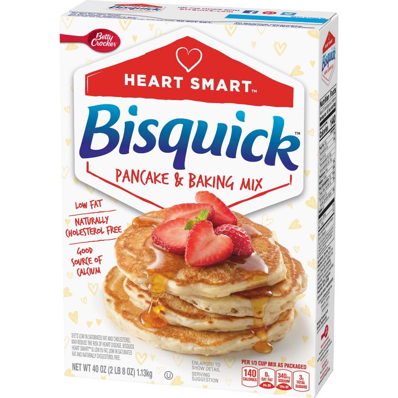 Bisquick Heart Smart Reduced Fat Pancake and Baking Mix - 40oz