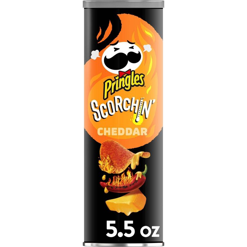 Pringles SCORCHIN' Cheddar Potato Crips Chips - 5.57oz