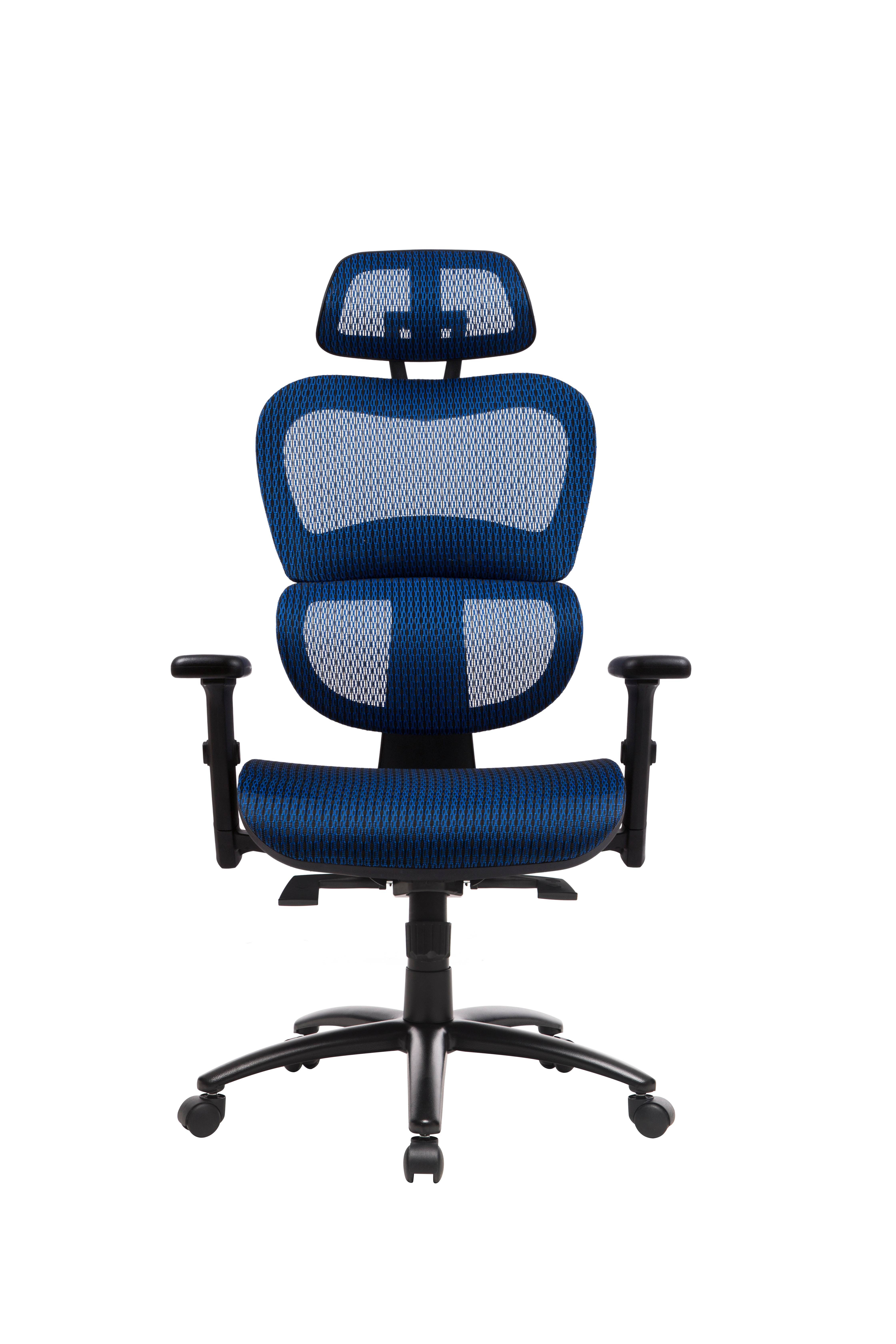 Ergonomic office chair mesh chair computer chair connected chair with adjustable headrest and armrests high back chair