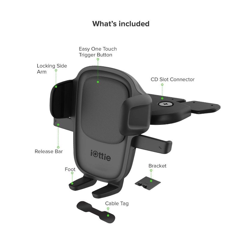 iOttie Easy One Touch 5 CD Slot Mount - Black