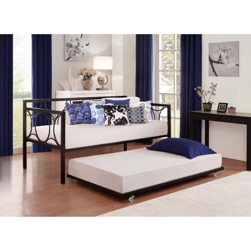 Gavin Universal Metal Trundle for Daybeds Black - Room & Joy