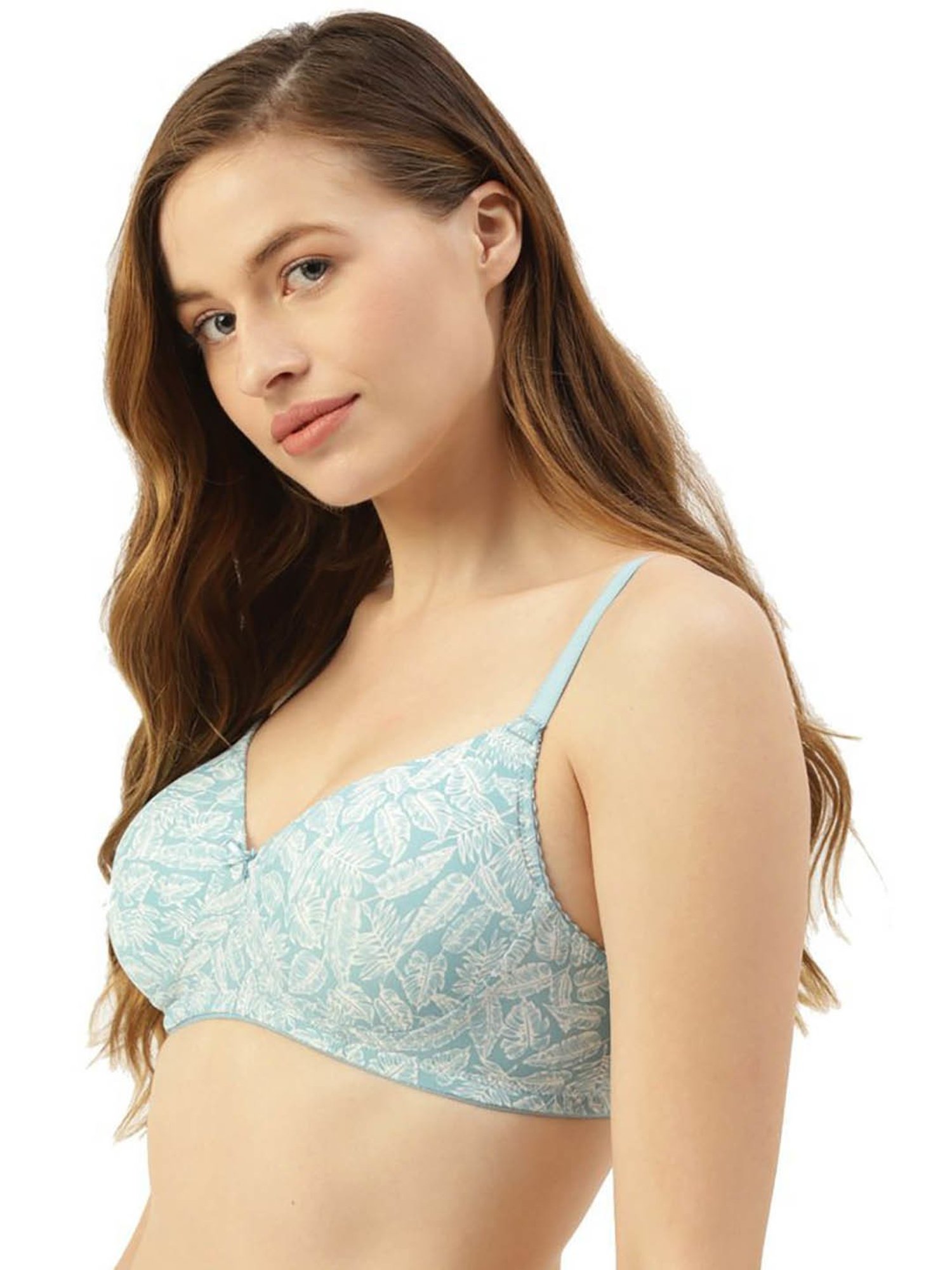 Leading Lady Blue Non-Wired Non-Padded Push-Up Bra