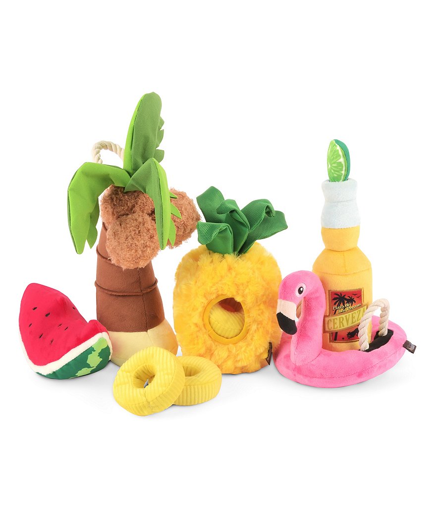 PLAY Pet Lifestyle and You Tropical Paradise Toy Set, 5-Piece Plush Dog Toys