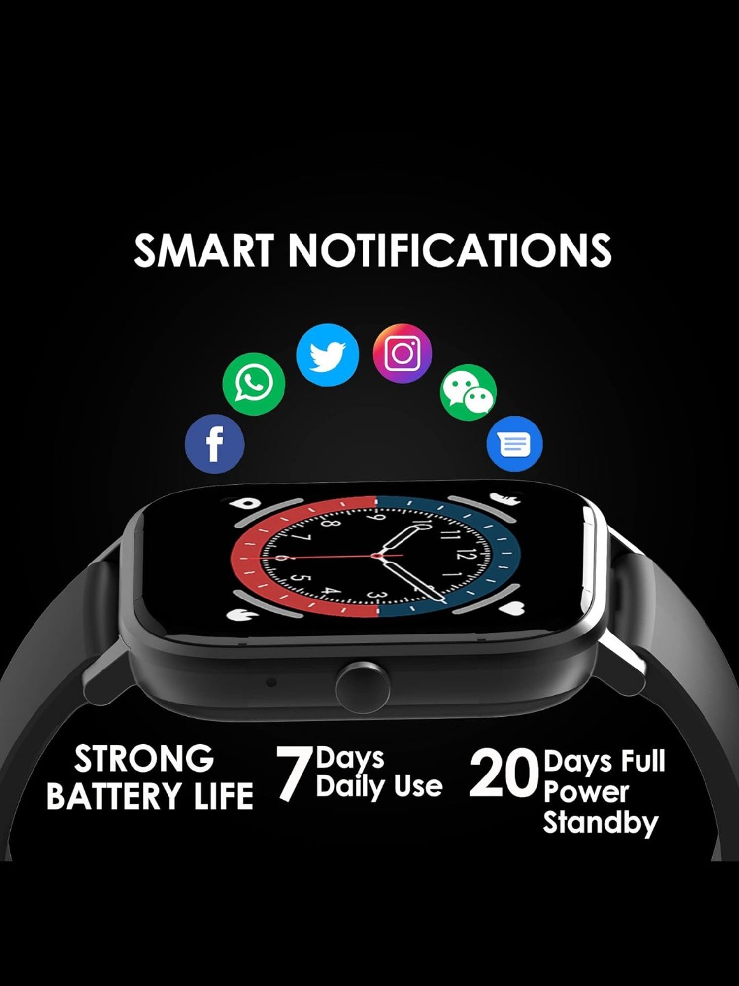 Probus P12 Full Touch Screen Smartwatch (Black)