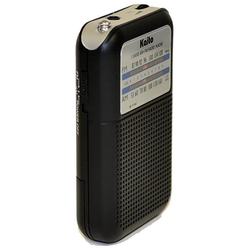KA200 Pocket AM/FM Radio, Black