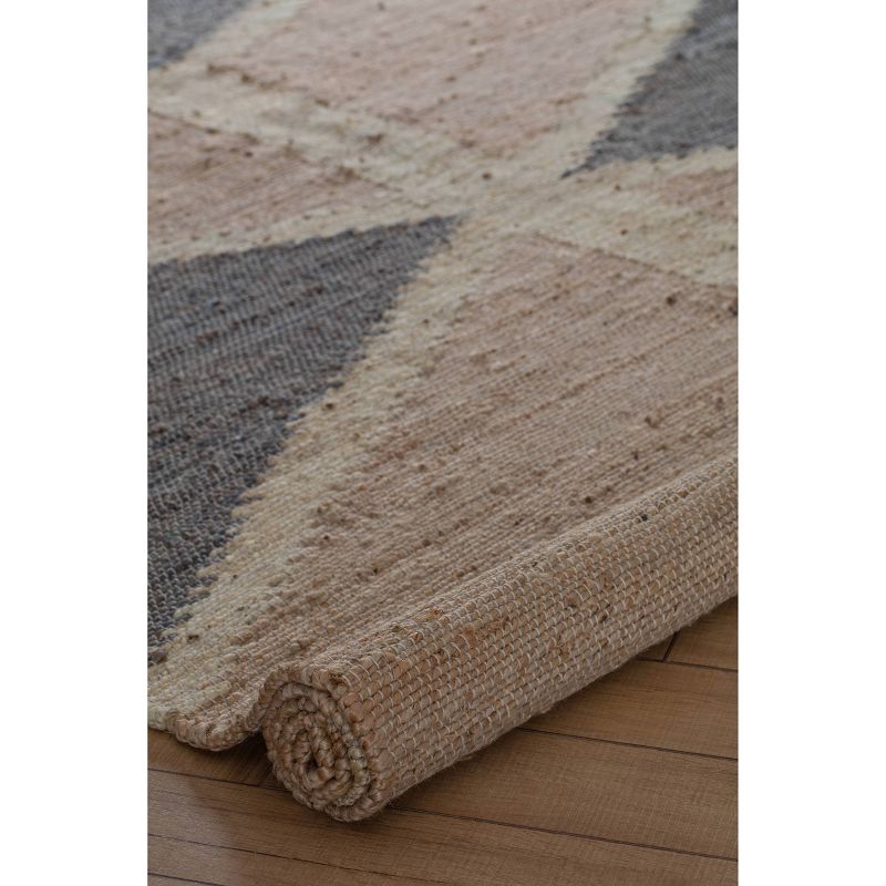 7'6"x9' Mountains of the Moon Jute Area Rug Natural Gray/Ivory - Anji Mountain
