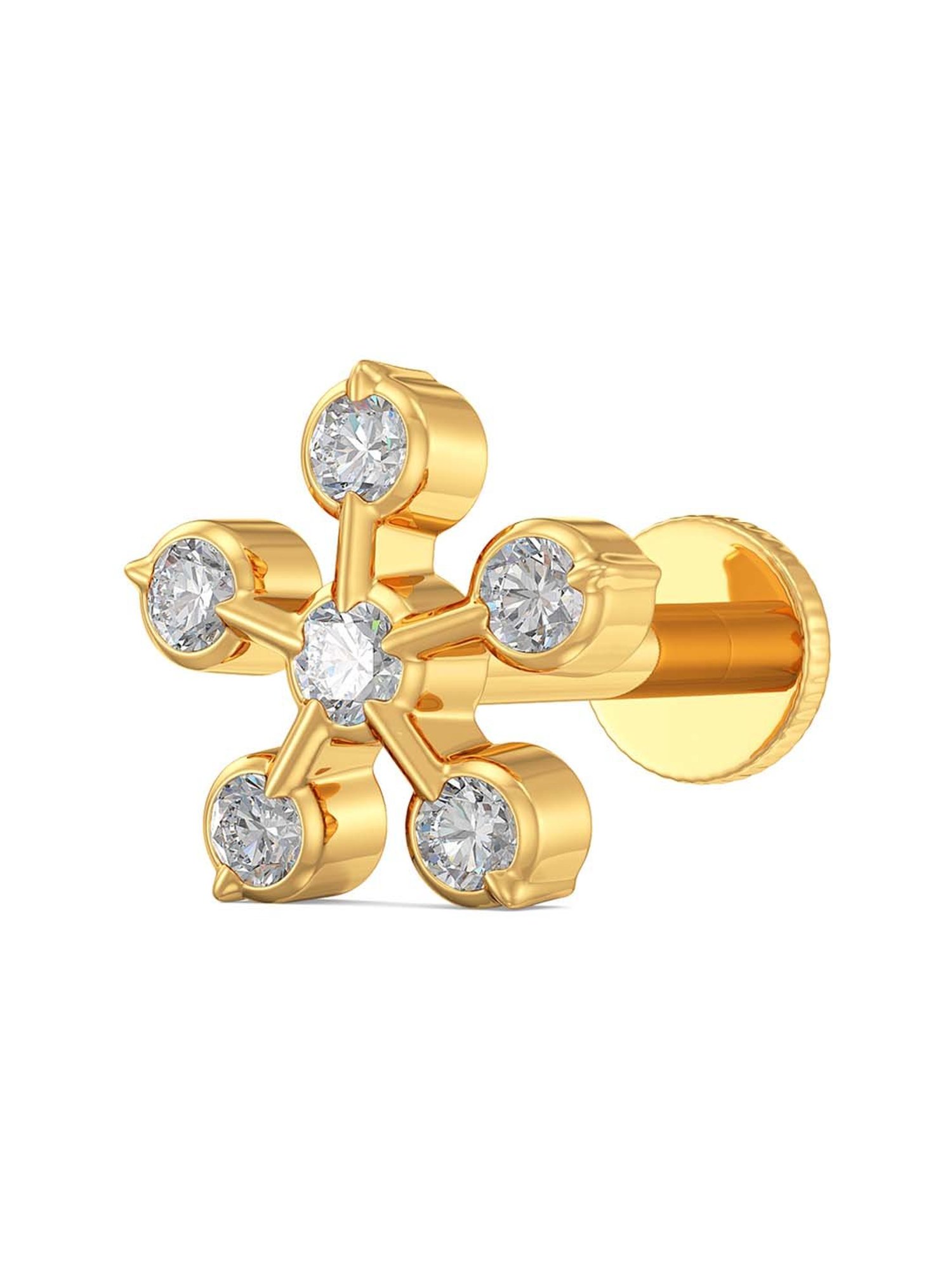 Joyalukkas 22k Gold & Diamond Nosepin