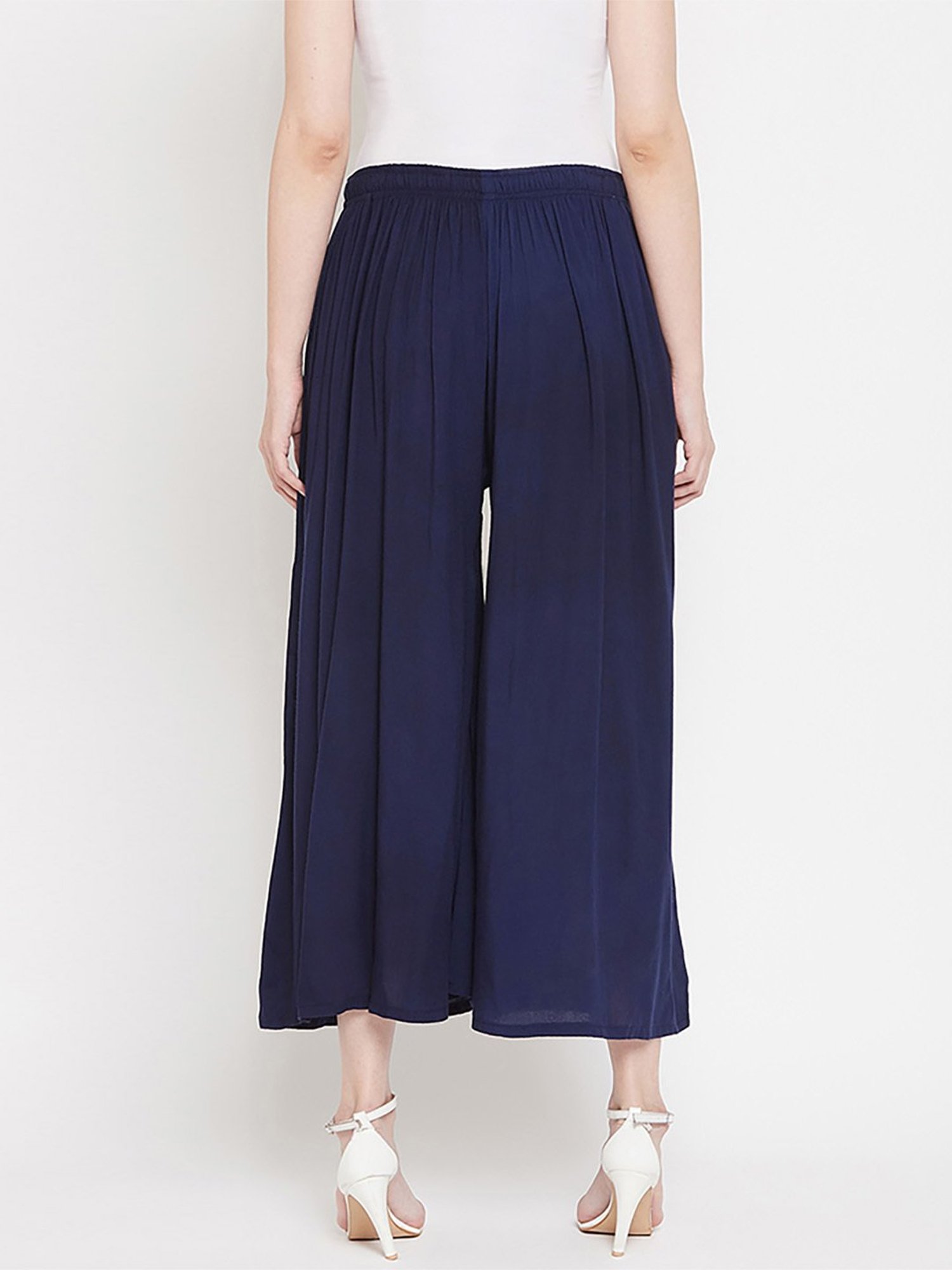 Castle Navy Regular Fit Palazzos