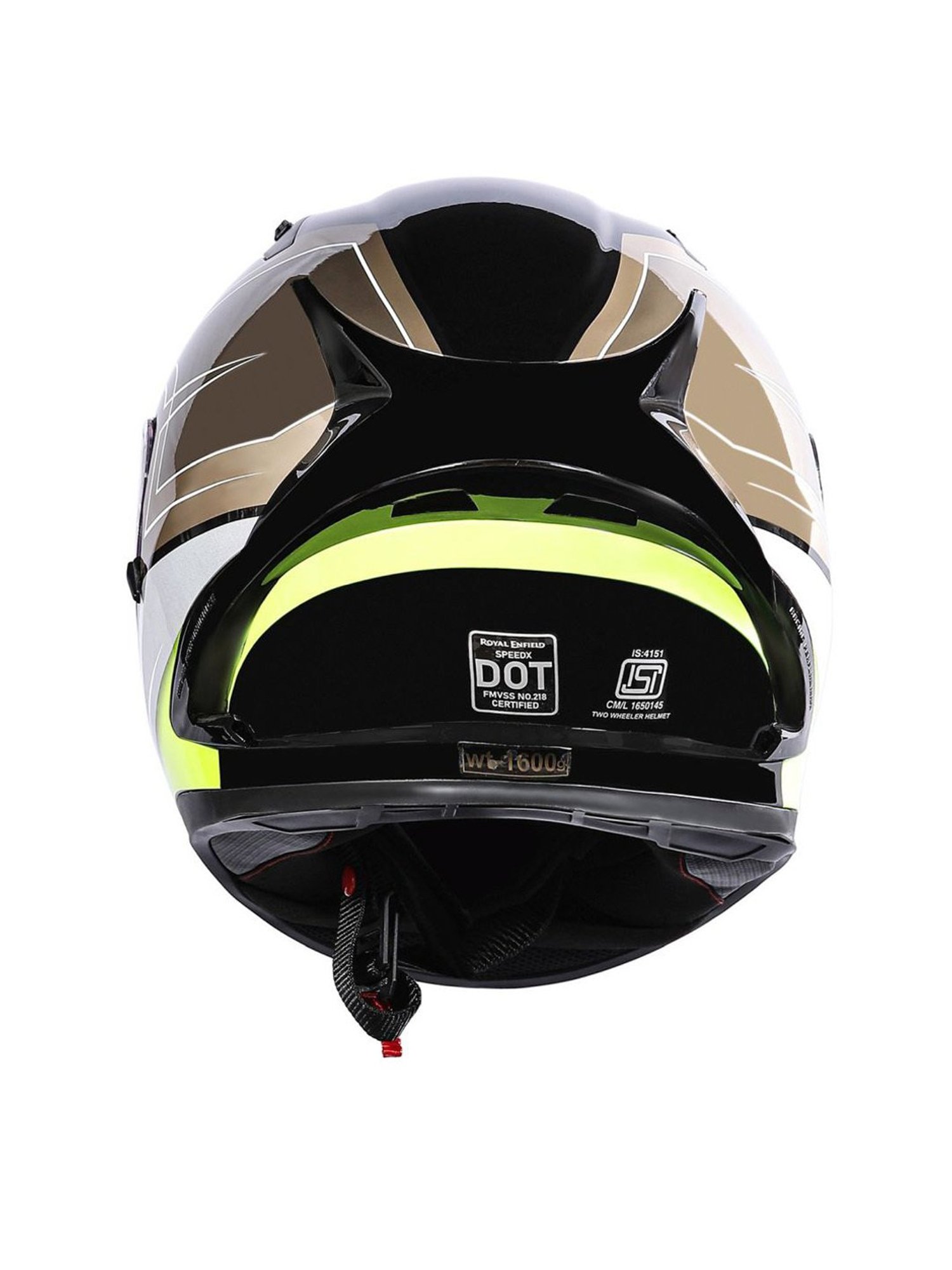 Royal Enfield SpeedX Full Face Golden Printed Helmet