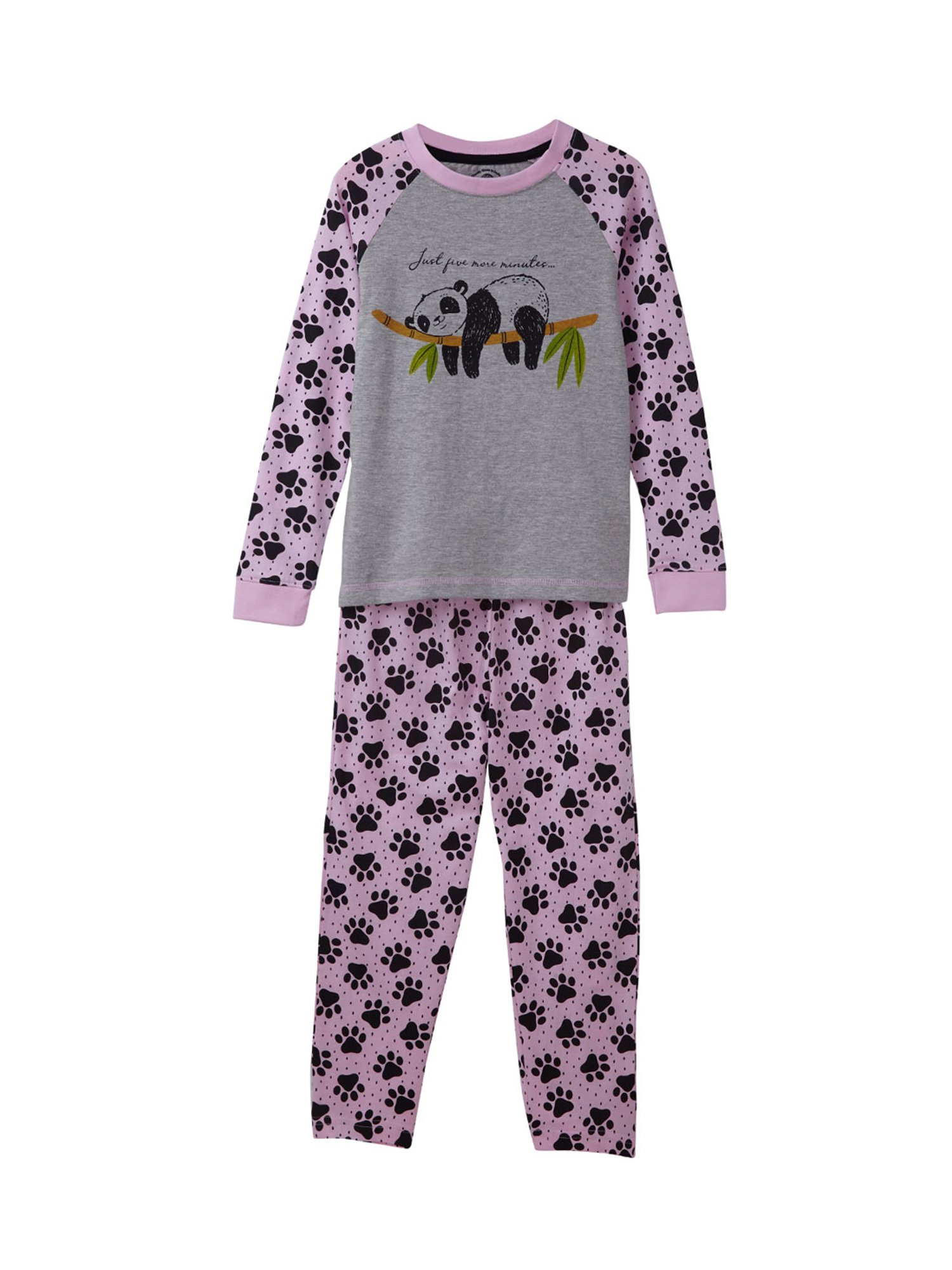 Cub McPaws Girls White Printed Top with Joggers