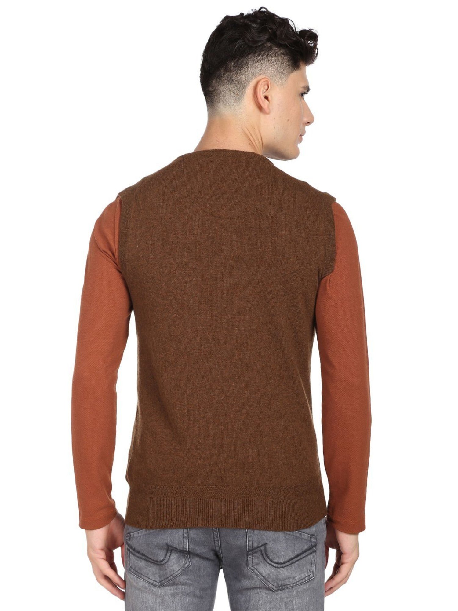 Arrow Sport Brown Regular Fit Sweater