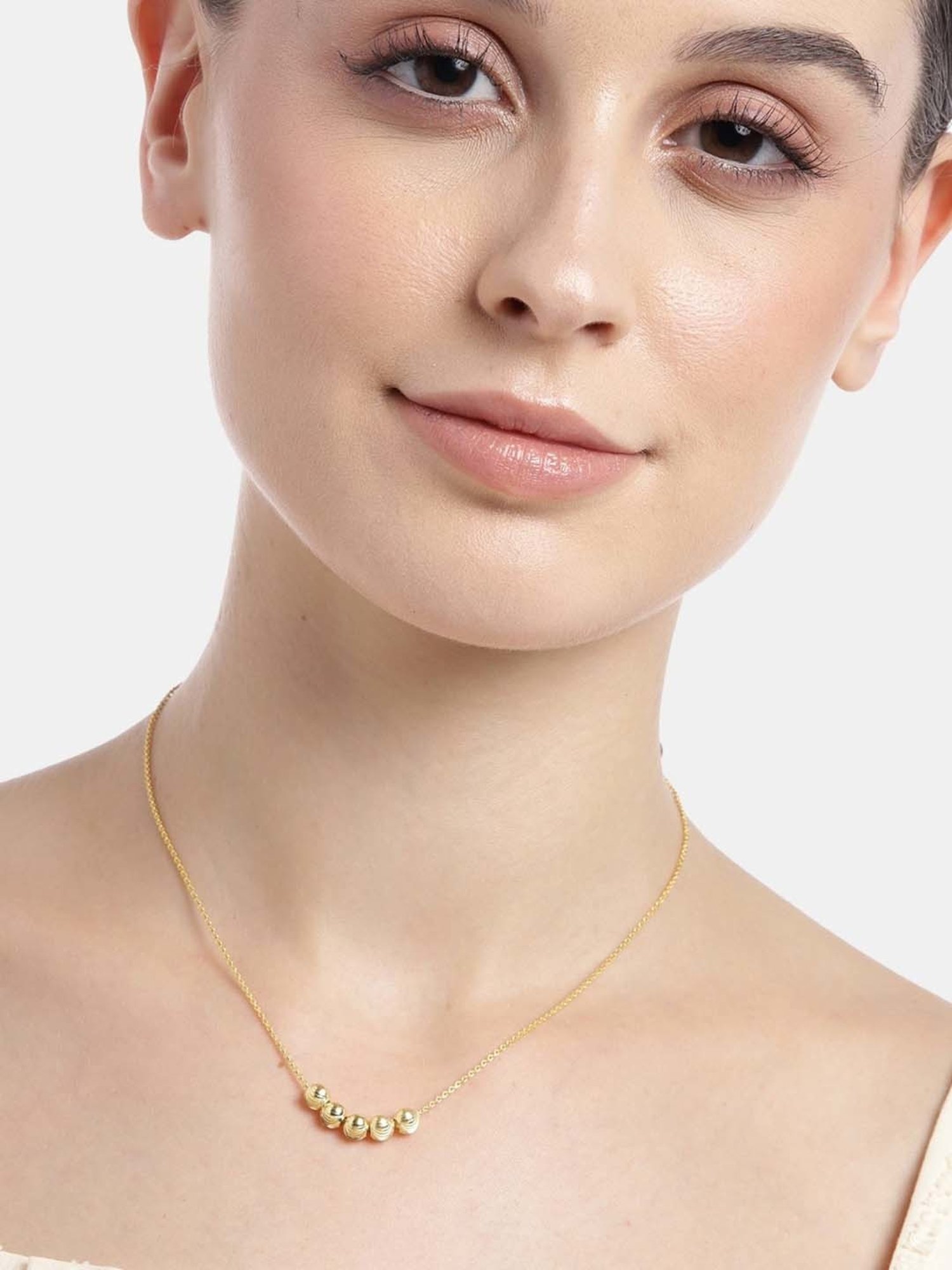 Zavya 925 Silver Orb Elegance Gold-Plated Chain for Women