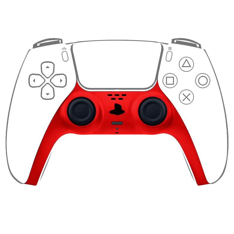Decorative Strip for PS5 Dualsense Controller, Ackmioxy PS5 Accessories DIY PS5 Controller Replacement Shell Color Replacement Decoration Accessories for PS5 Controller Panel (Red)