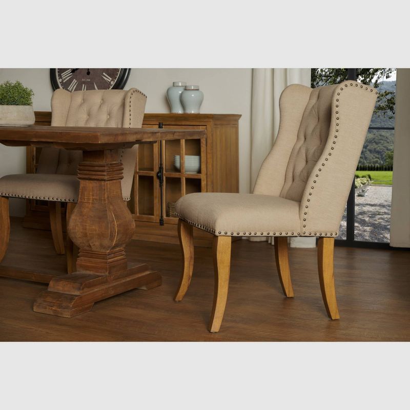 Set of 2 Avignon Tufted Dining Chair Beige - RST Brands