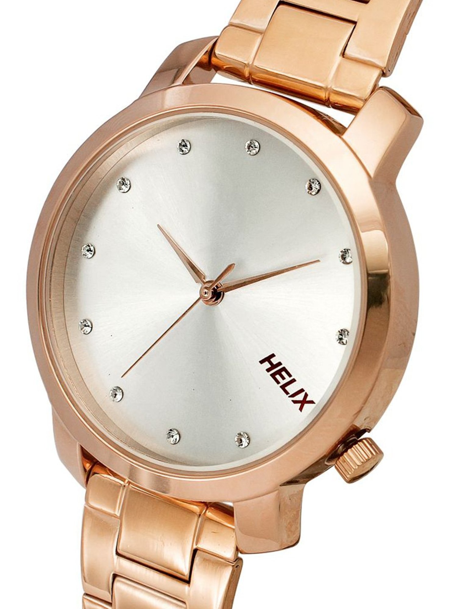 Helix By Timex Silver Round Dial Analog Stainless Steel Women Watch - TW032HL34