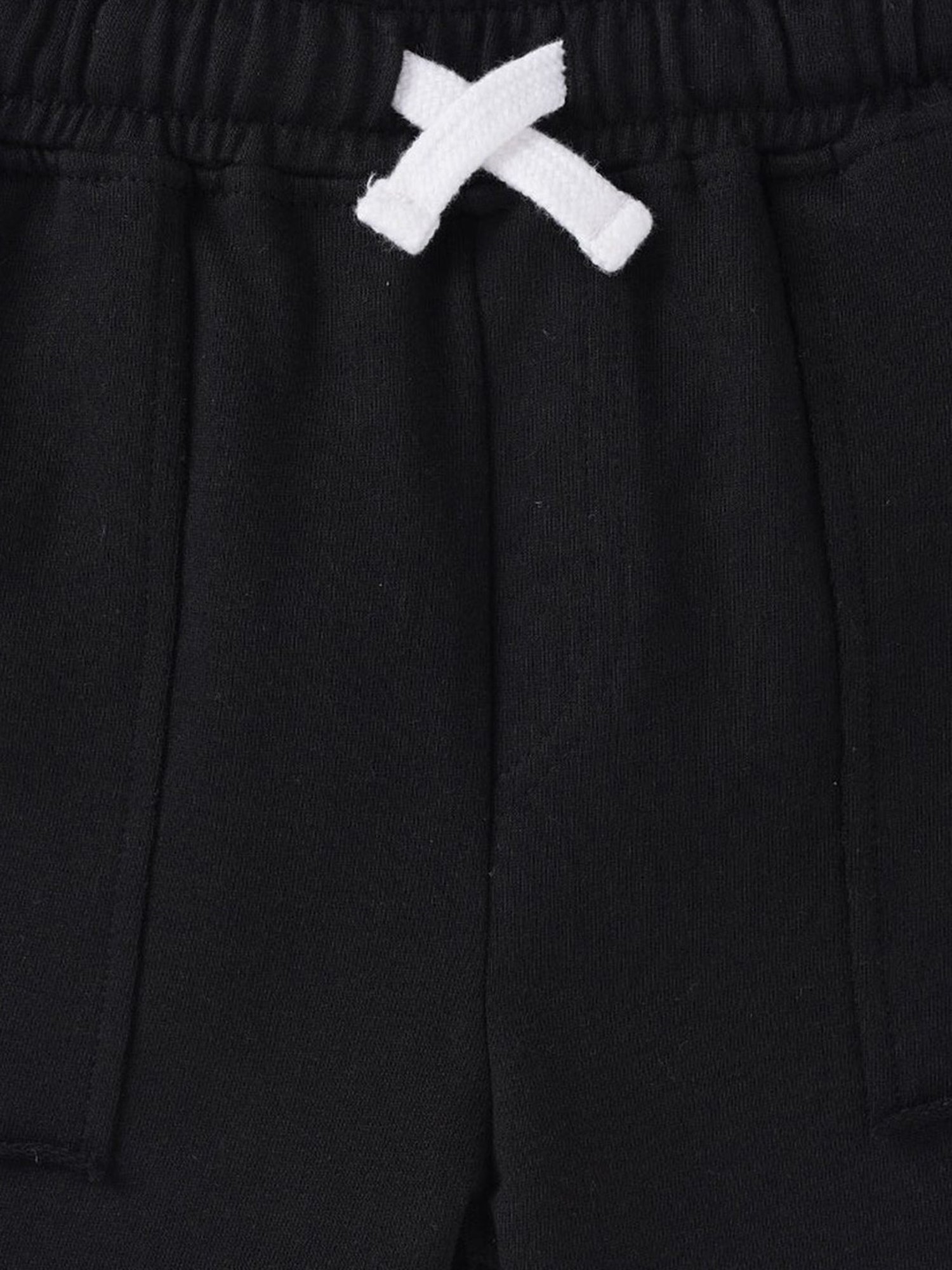 Ed-a-Mamma Kids Black Cotton Printed Shorts