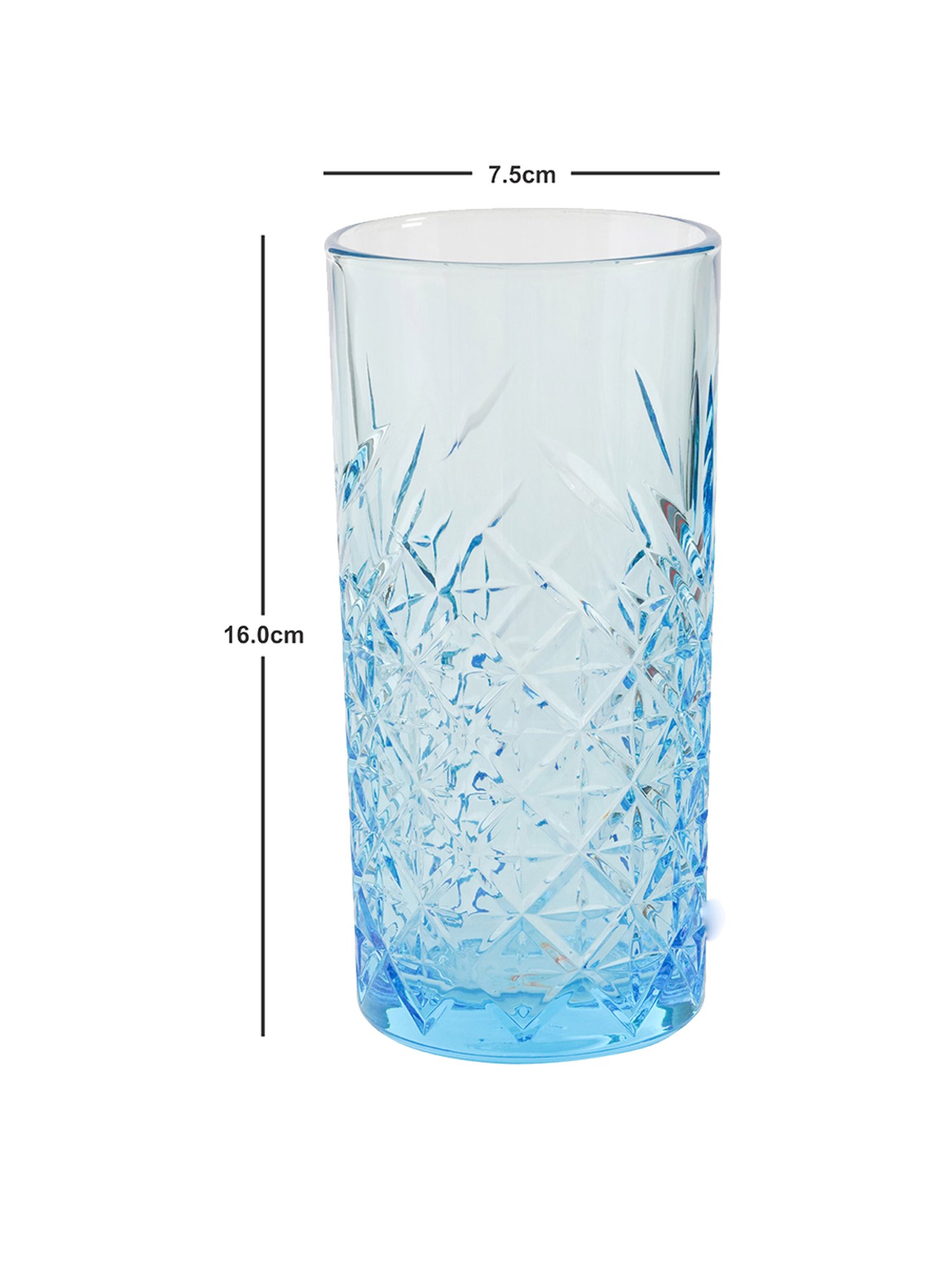 Pasabahce Transparent Glass Juice Cold Drink Glasses - Set of 4 (450ml)